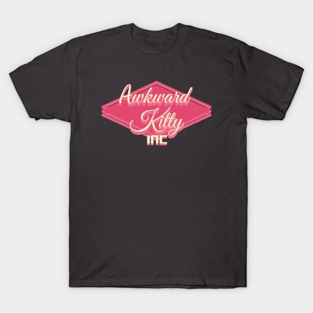 AwkwardKittyINC Logo T-Shirt by AwkwardKittyINC